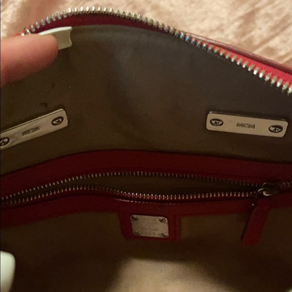 MCM Red Mini Tote (Authentic) - Picture 3 of 3